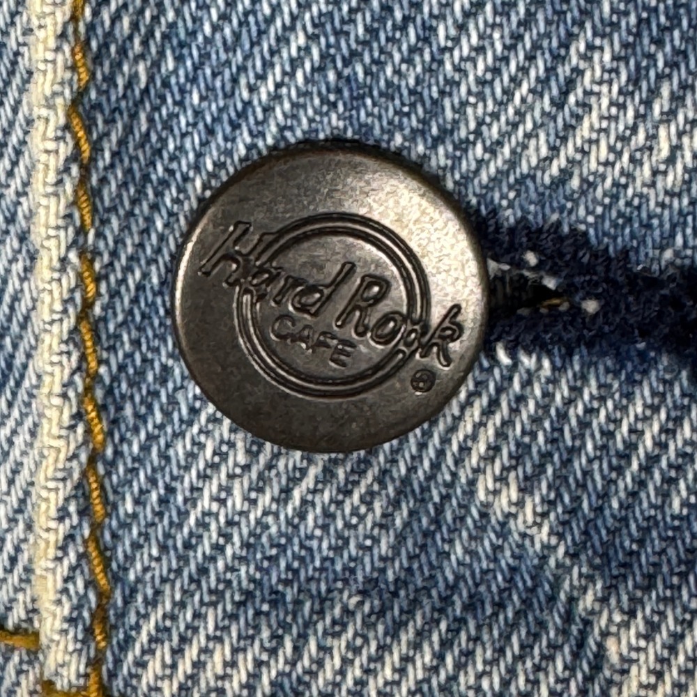 Vintage 1990s Hard Rock Cafe Orlando "Save The Planet" Denim Trucker Jacket - Picture 12 of 16